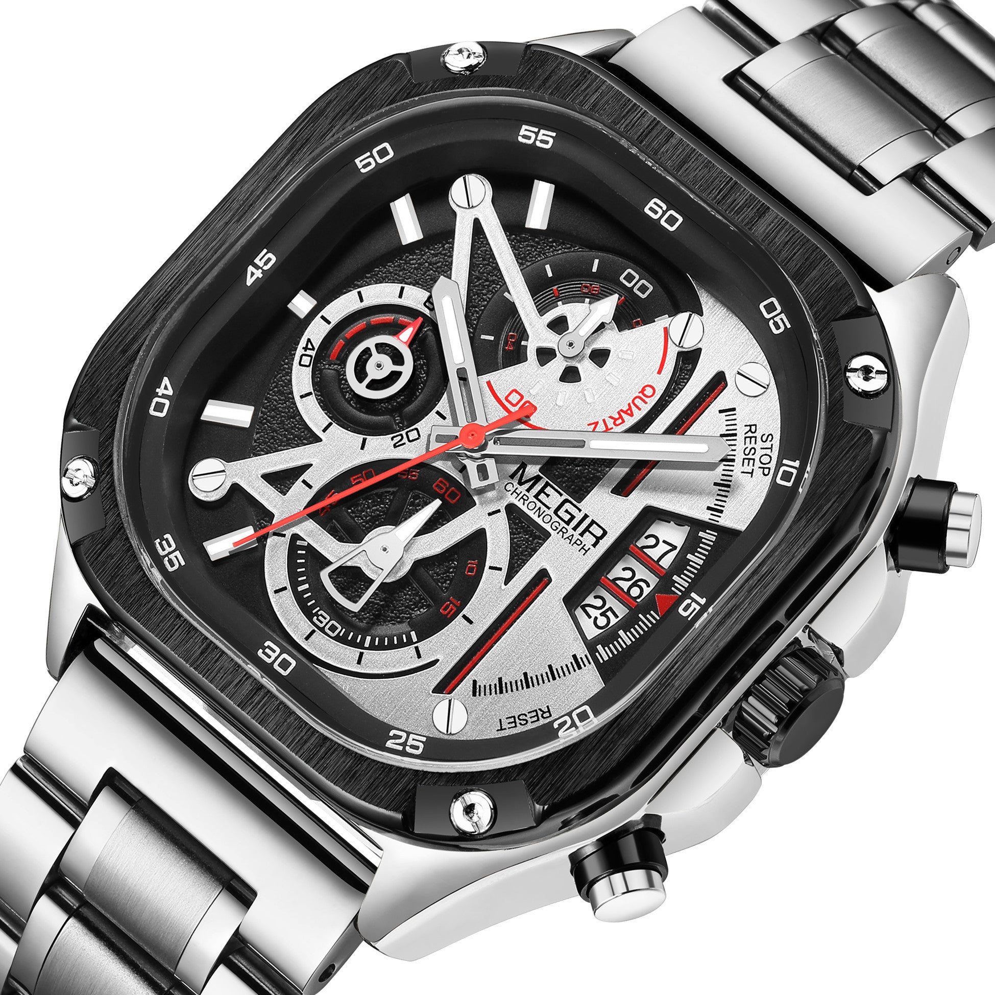 MEGIR Sports Military Watches for Men Luxury Business Casual Wristwatches Waterproof Date Clock Chronograph Reloj Hombre 2217