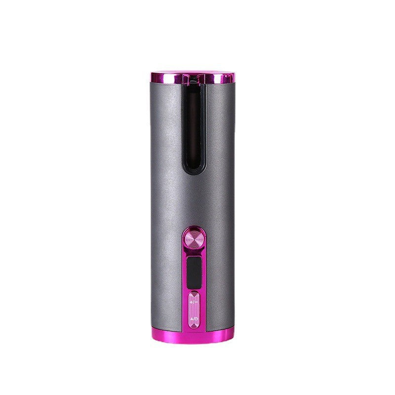 NNEDSZ Cordless Automatic Hair Curler with Adjustable Temperature - Gray