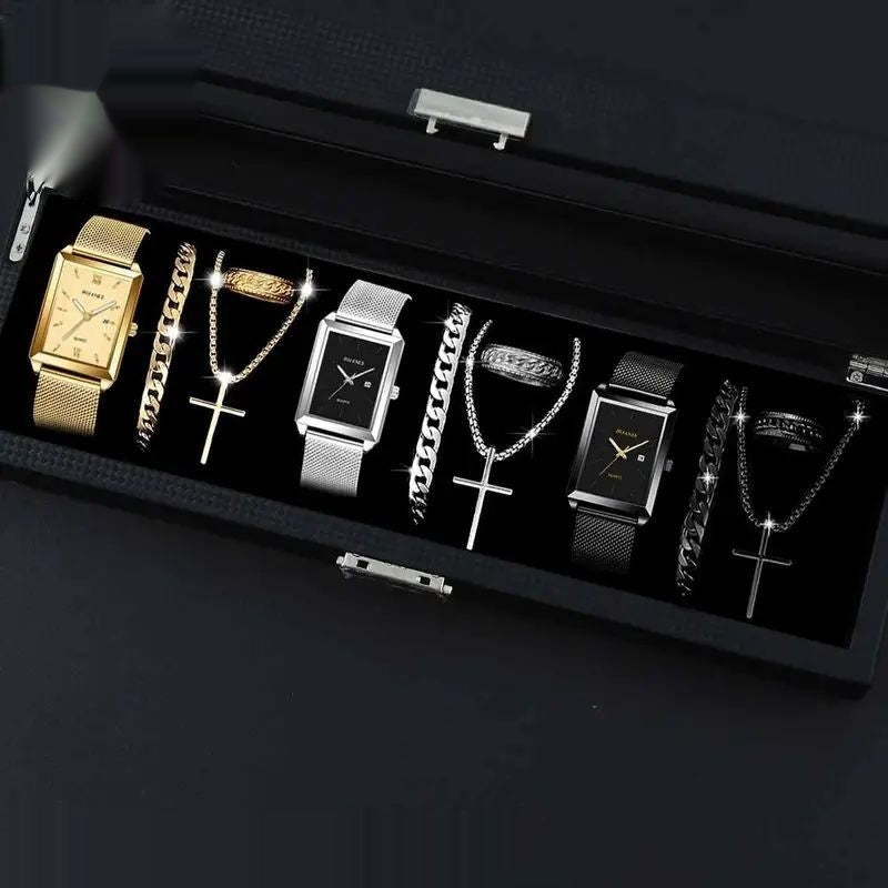 12-set Men's Watches  Fashionable Multi-color Assortment Of Quartz Men's Watches