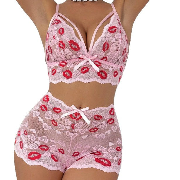 Embroidered Lingerie Set In European And American Styles